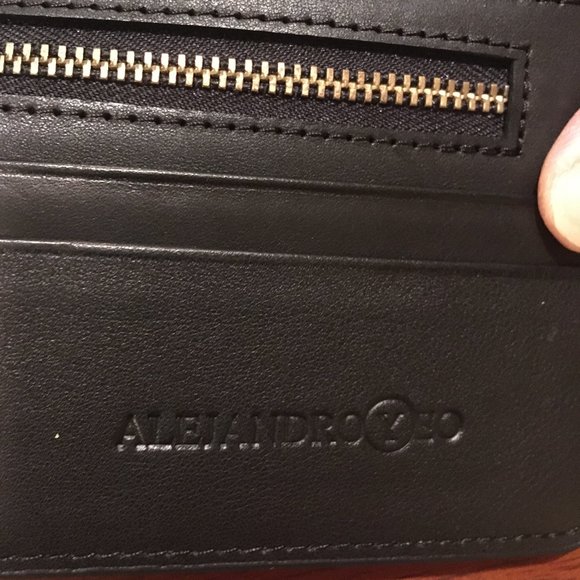 Vintage Hand Tooled Leather Clutch Wallet with Snap Clasp by Alejandro Yeo - New - Picture 5 of 11